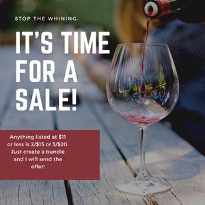 Look for the 🍷! Sale time! Wine time!